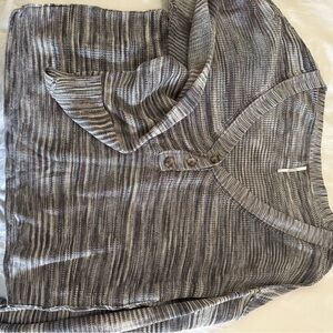 We The Free Gray V-Neck Sweater